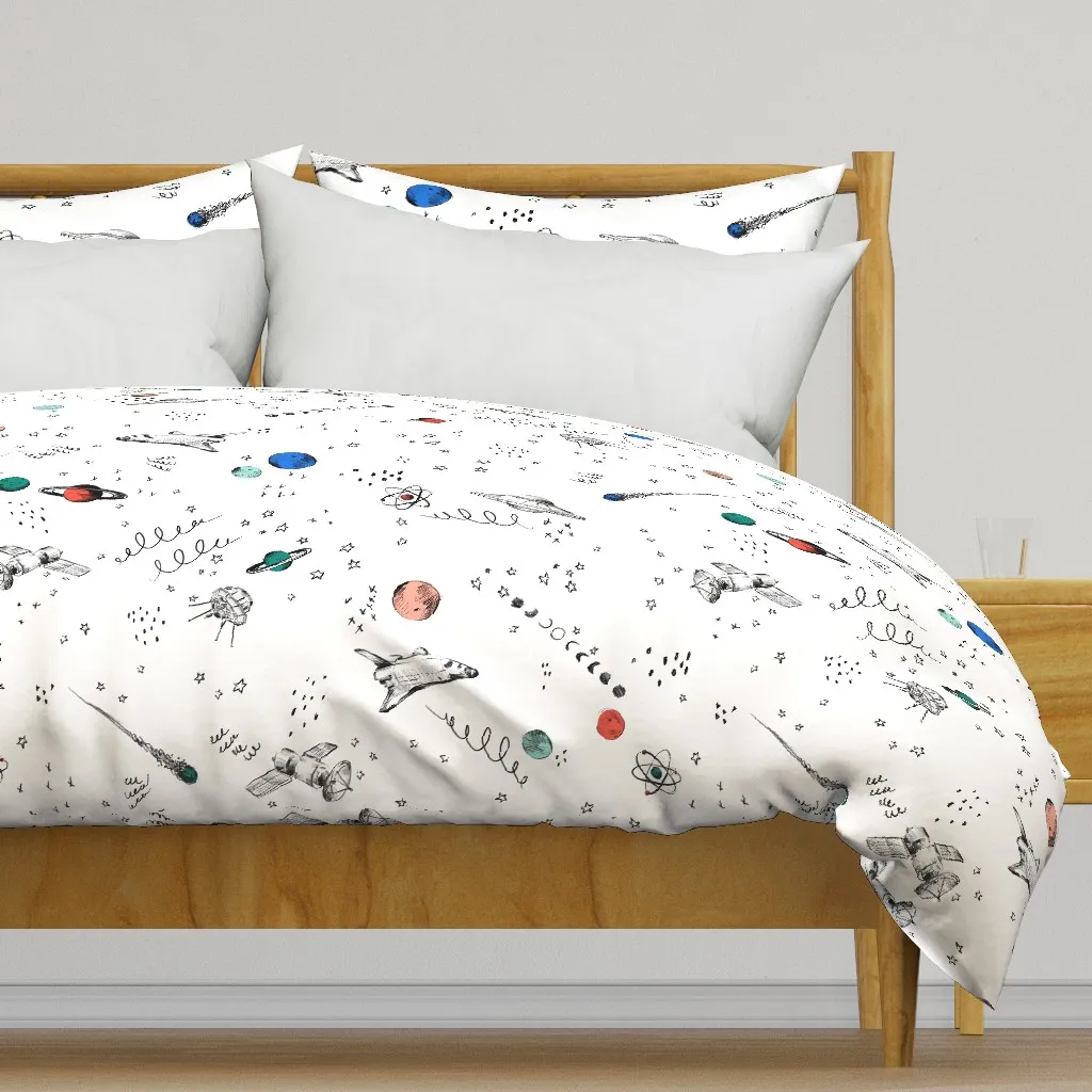 Space Out Light Jumbo Duvet Cover - Black product