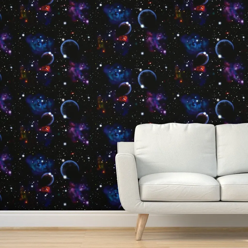 Space Planets Peel and Stick Wallpaper - Deep Blue product
