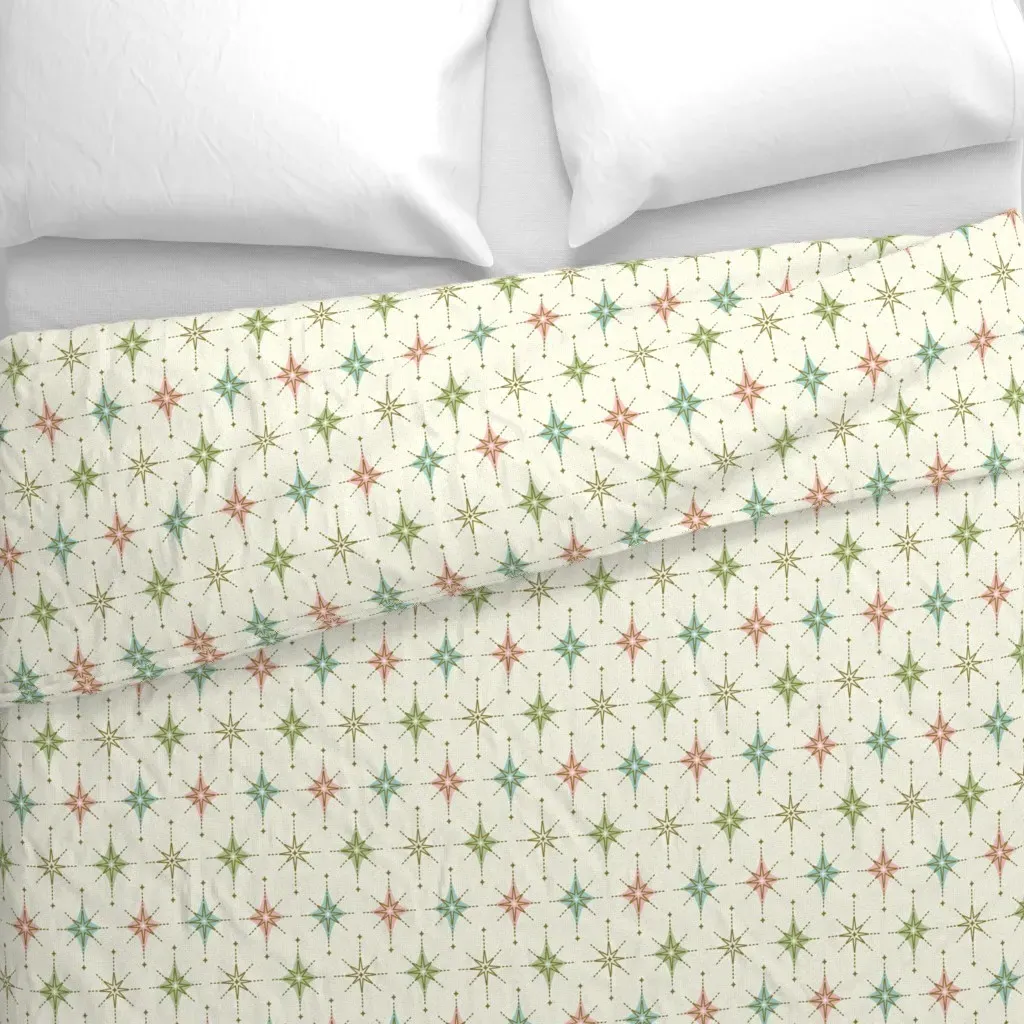 Sparkling Starbursts Duvet Cover - Light Beige alternate view