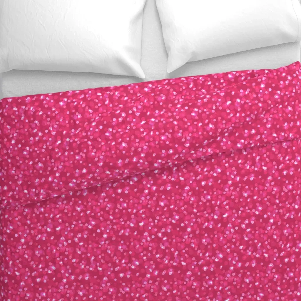 Sparkly Bokeh Pattern Duvet Cover - Pink alternate view