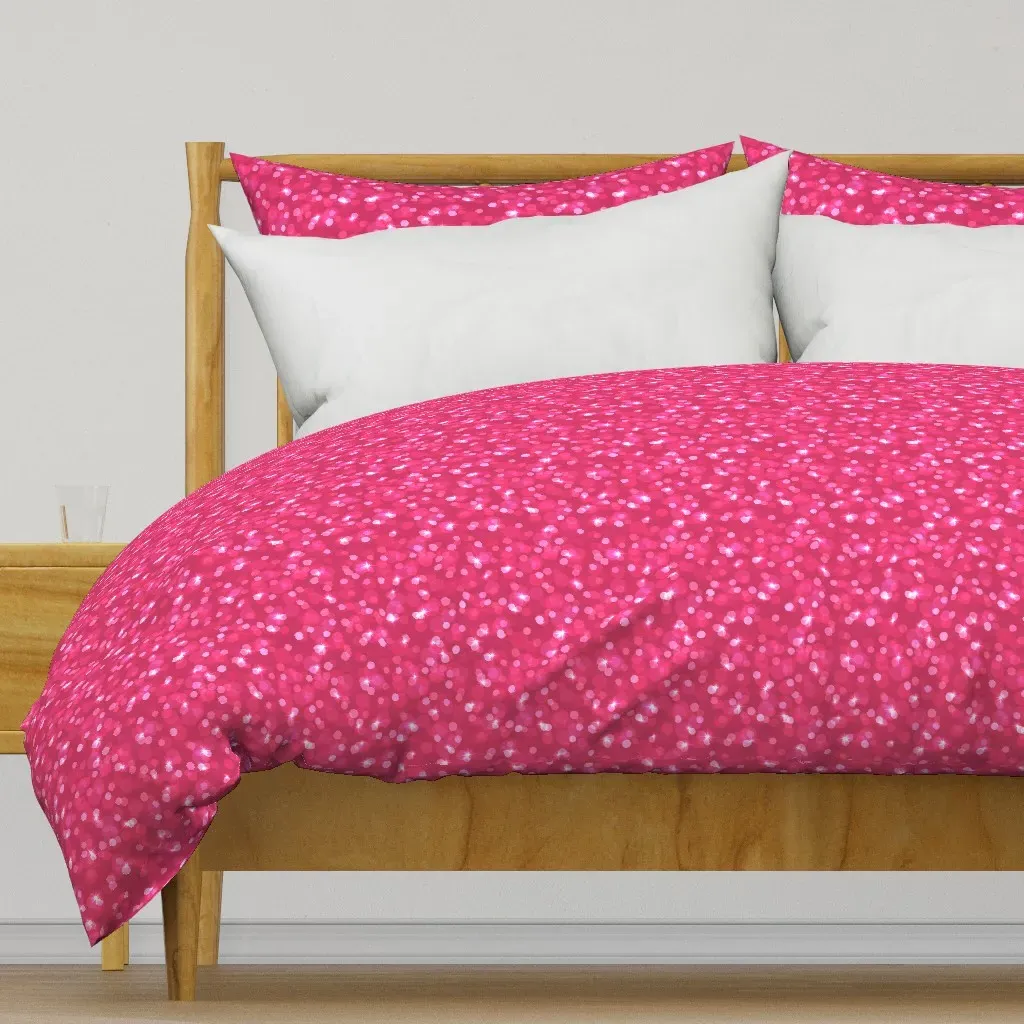 Sparkly Bokeh Pattern Duvet Cover - Pink product