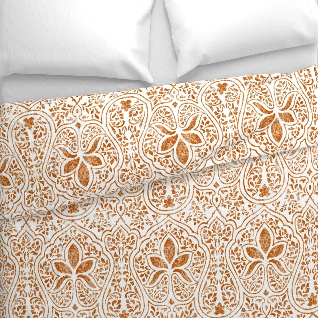 Spiced Pumpkin Duvet Cover - Burnt Orange alternate view