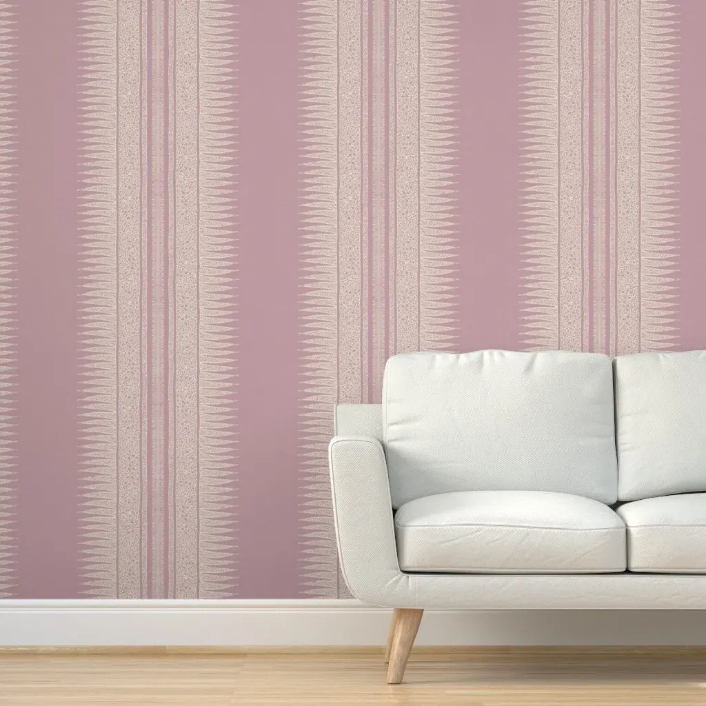 Spikes Peel and Stick Wallpaper Removable - Mauve product