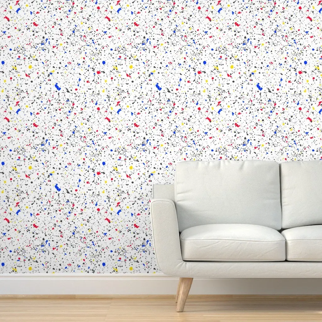 Splat Goes The Paint Peel and Stick Wallpaper - Red, Blue product