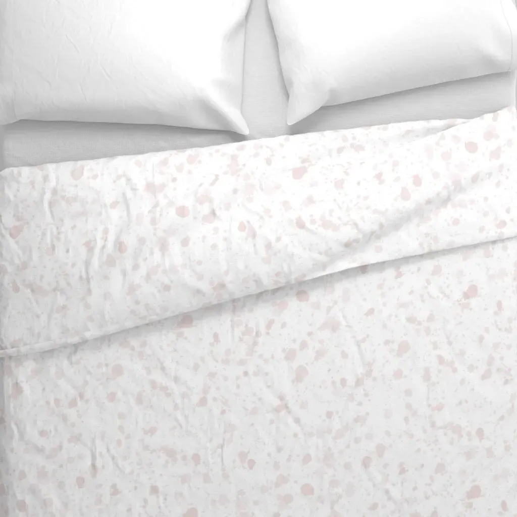 Splat In Single Pink Duvet Cover - Blush Pink alternate view