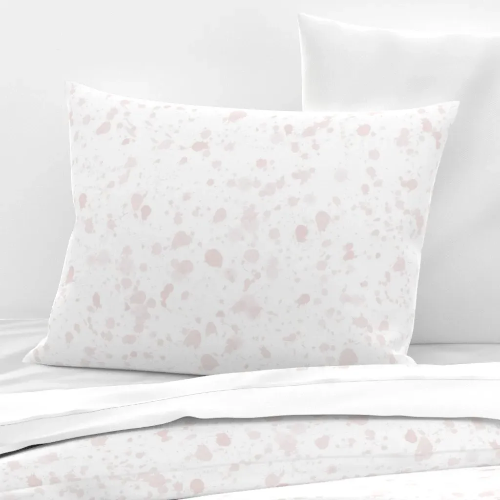 Splat In Single Standard Knife Edge Cushion Cover - Blush Pink, Cotton Sateen product