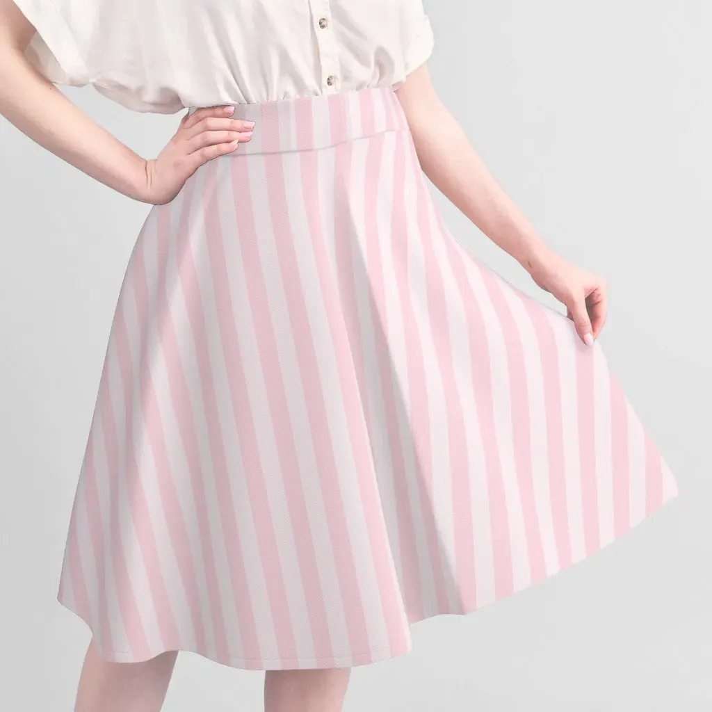 Sport Pique 2 Inch Candy Stripe Fabric - Light Pink alternate view