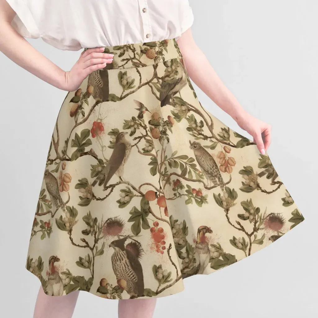 Sport Pique Birds Of Prey Fantasia Fabric - Gold alternate view