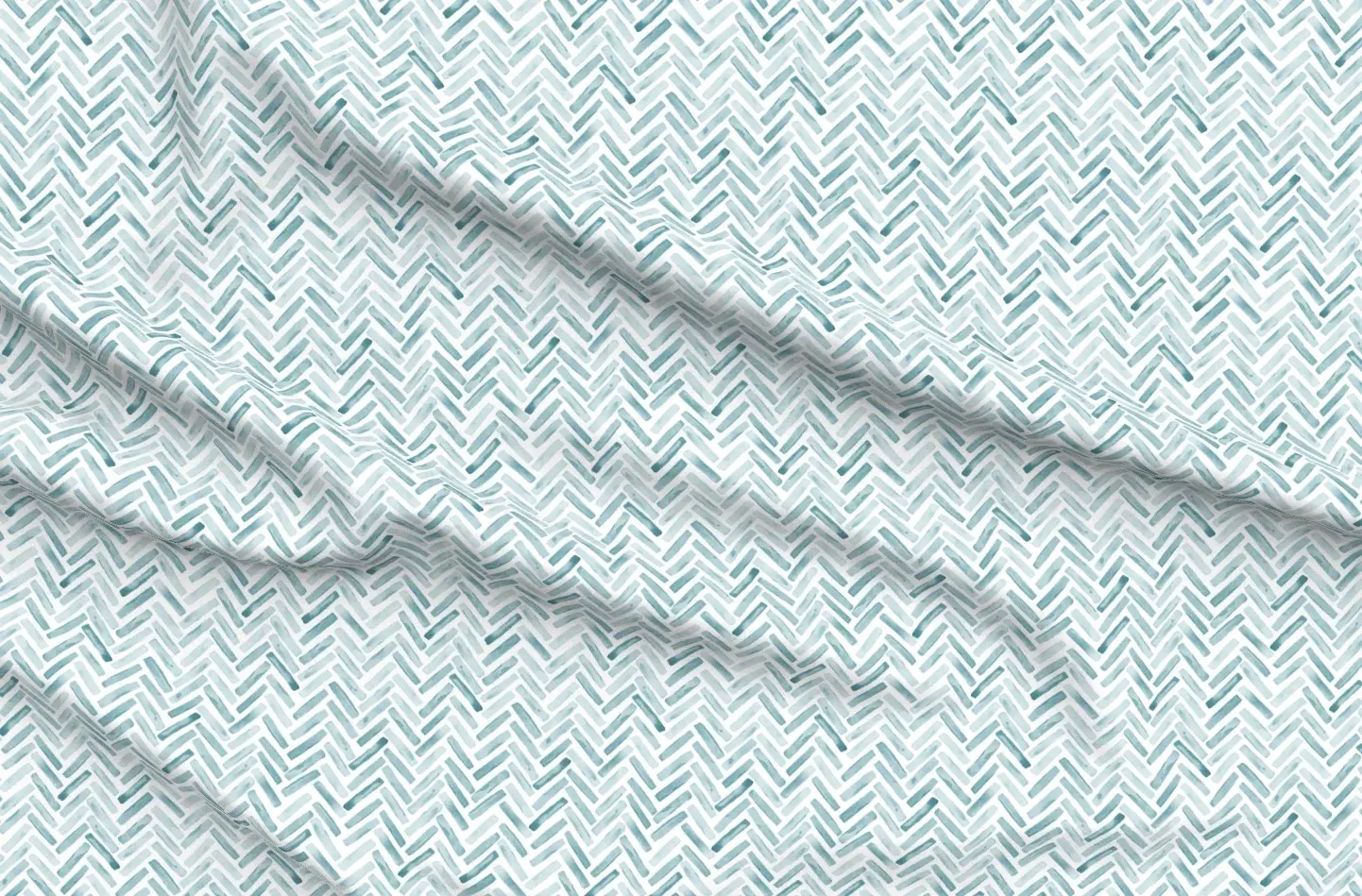 Sport Pique Chevron Herringbone Fabric - Teal product
