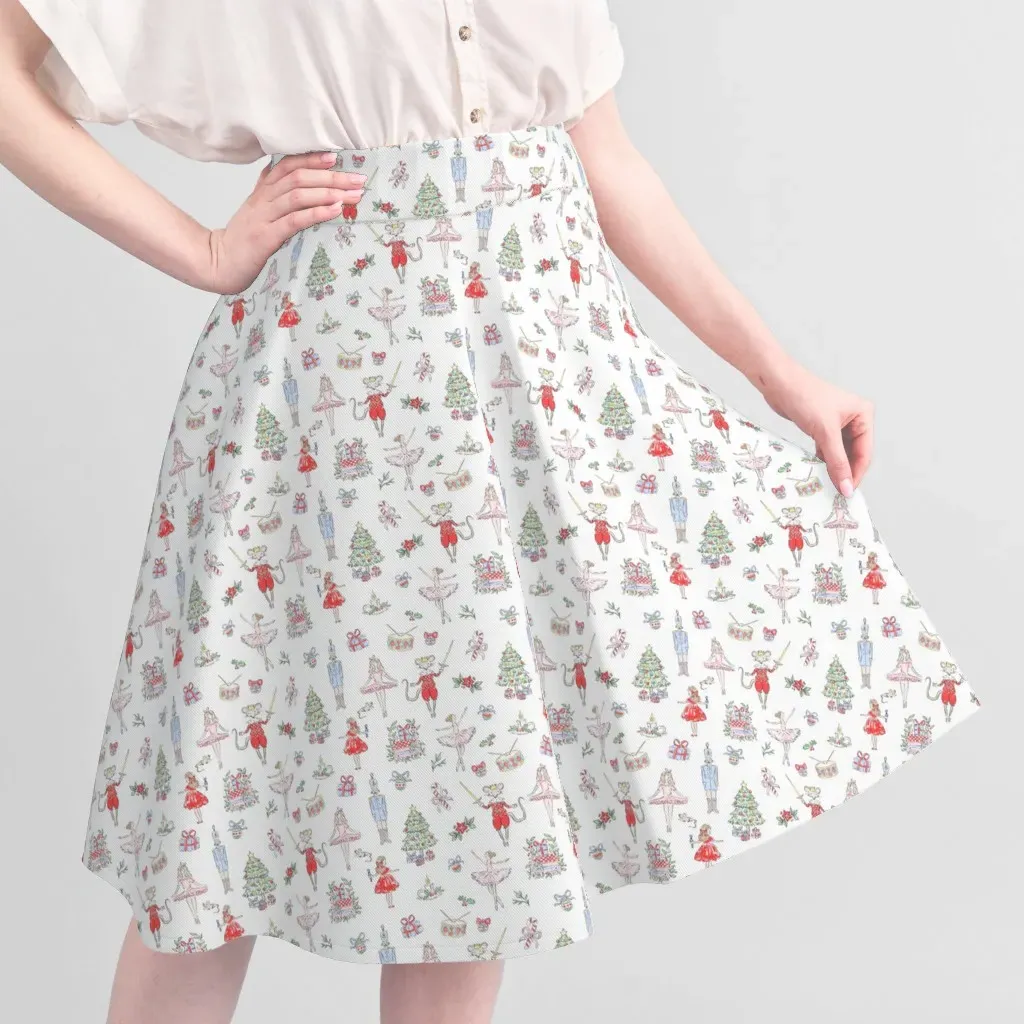 Sport Pique Christmas Nutcracker Print Fabric - Red alternate view