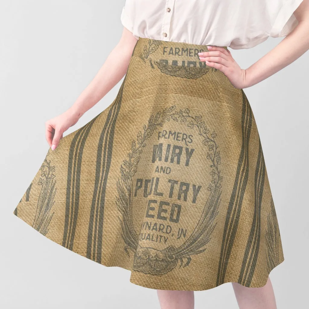 Sport Pique Dairy Feed Sack Farmhouse Printed Fabric - Beige alternate view