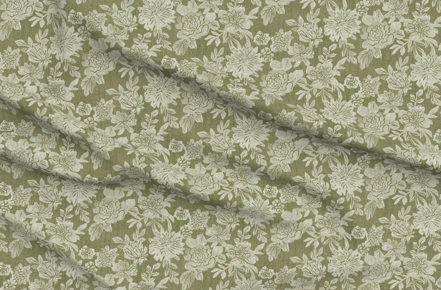 Sport Pique English Garden Upholstery Fabric - Olive Green product