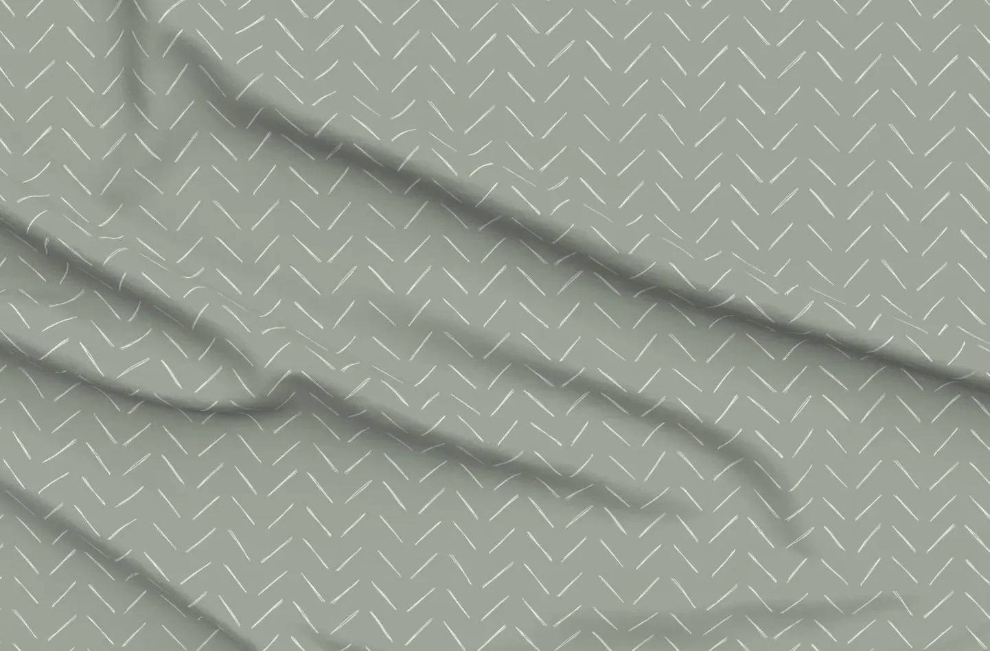 Sport Pique Fabric Chevron Lines Print - Sage Green product