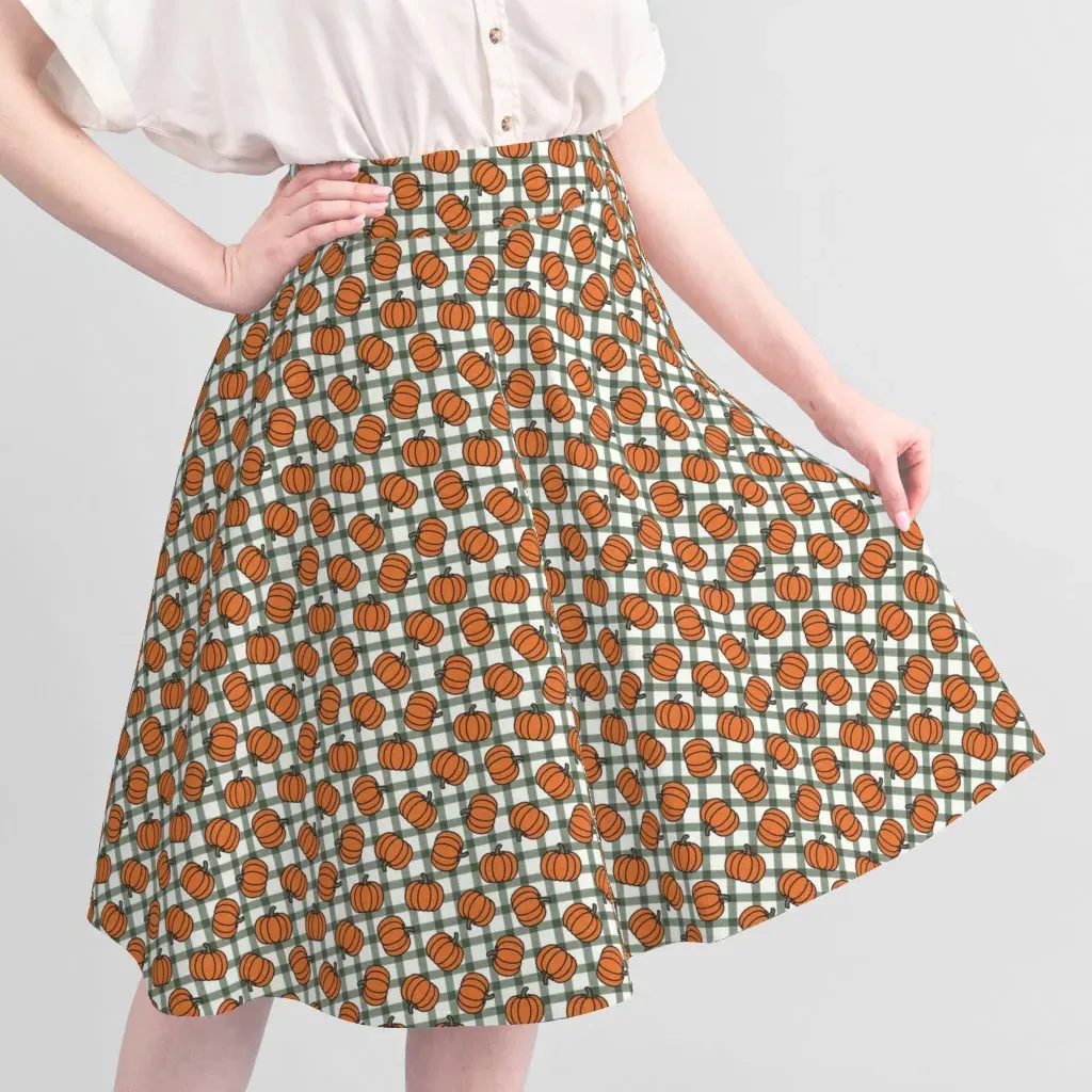 Sport Pique Fall Pumpkin Toss Fabric Small Scale - Orange alternate view
