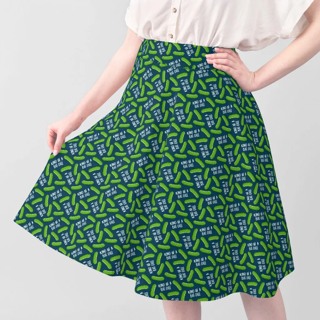 Sport Pique Kind Of A Big Dill Pickles Toss Fabric - Green alternate view