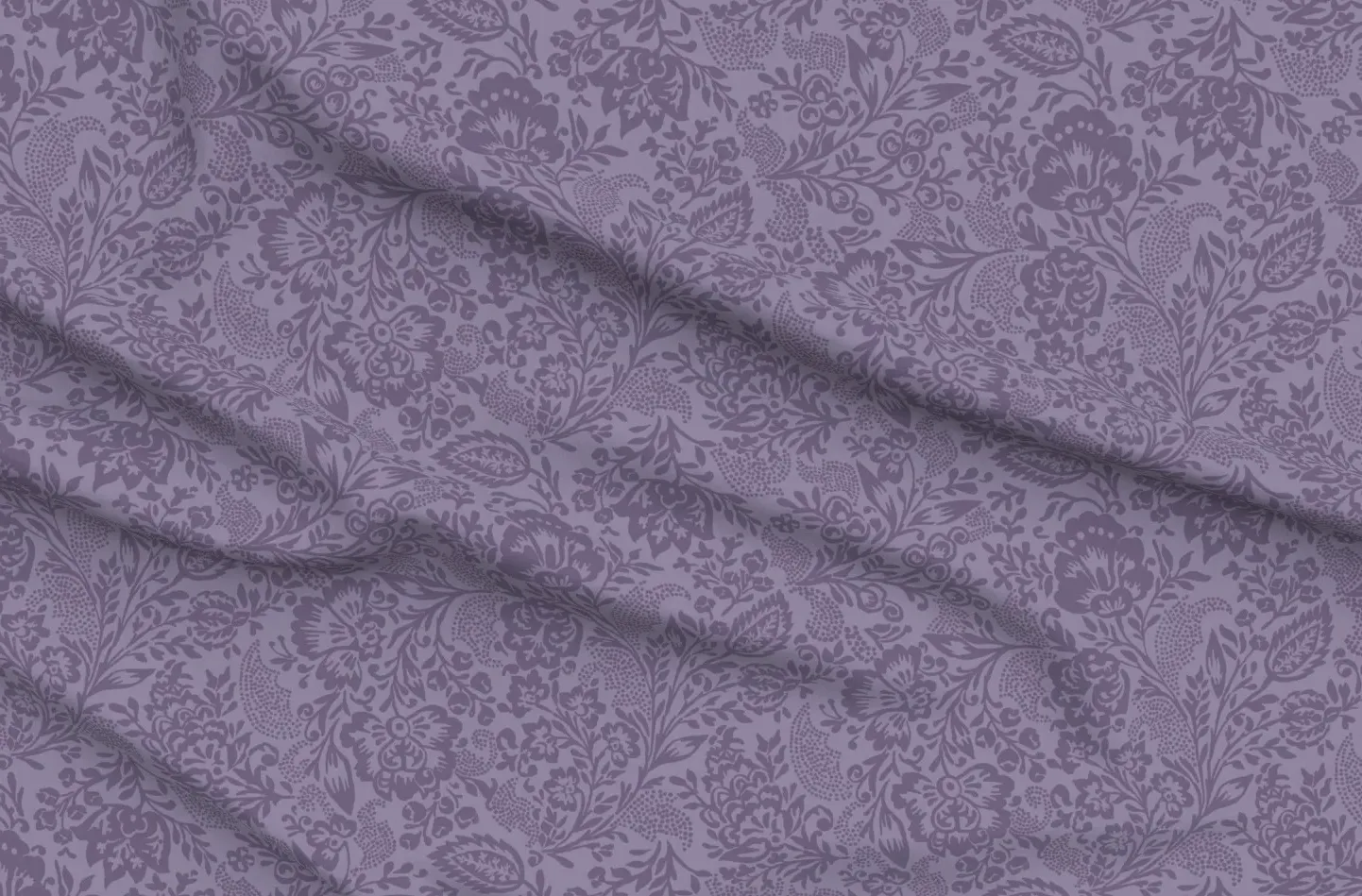 Sport Pique Old World Floral Print Fabric by the Yard - Lilac product