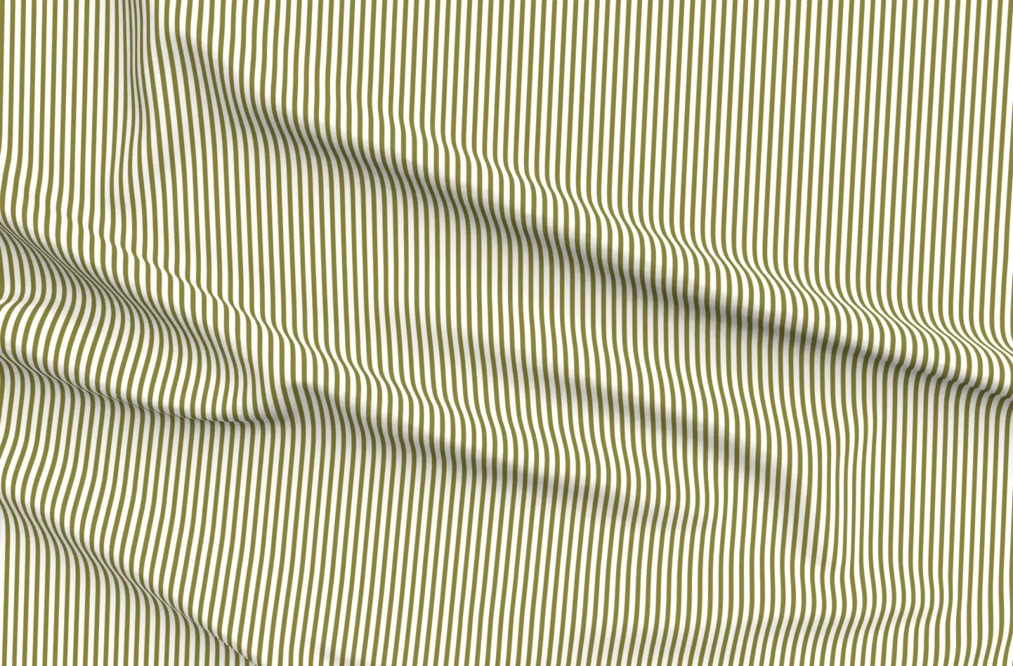 Sport Pique Olive Green Pinstripe Fabric - Gold product