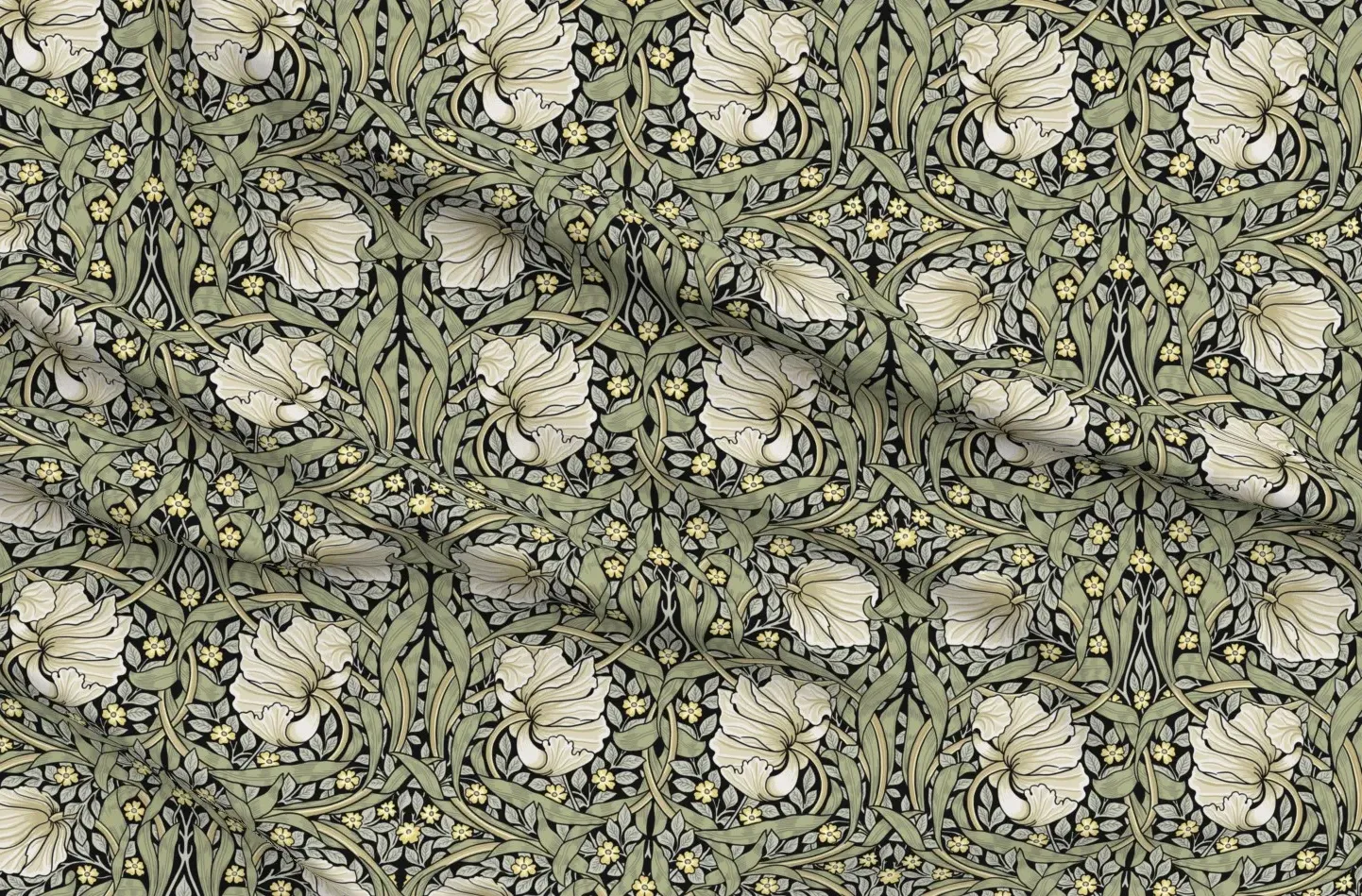 Sport Pique Pimpernel William Morris Fabric - Off-White, Cream product