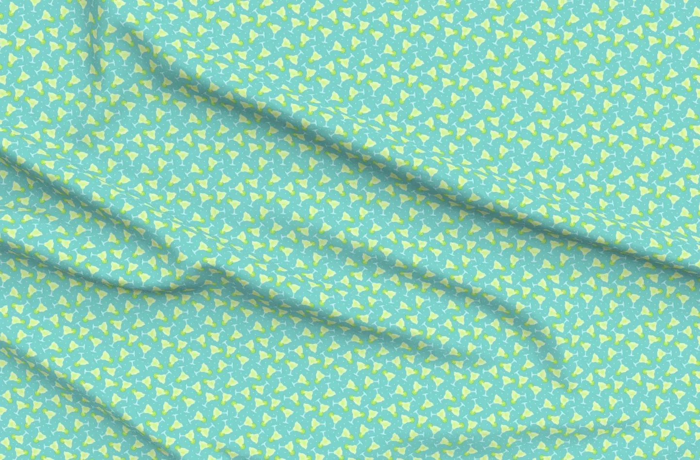 Sport Pique Printed Fabric Margarita Polka Dot - Teal product