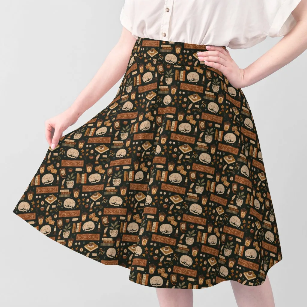 Sport Pique The Old Bookshop Small Yardage Fabric - Warm Brown alternate view