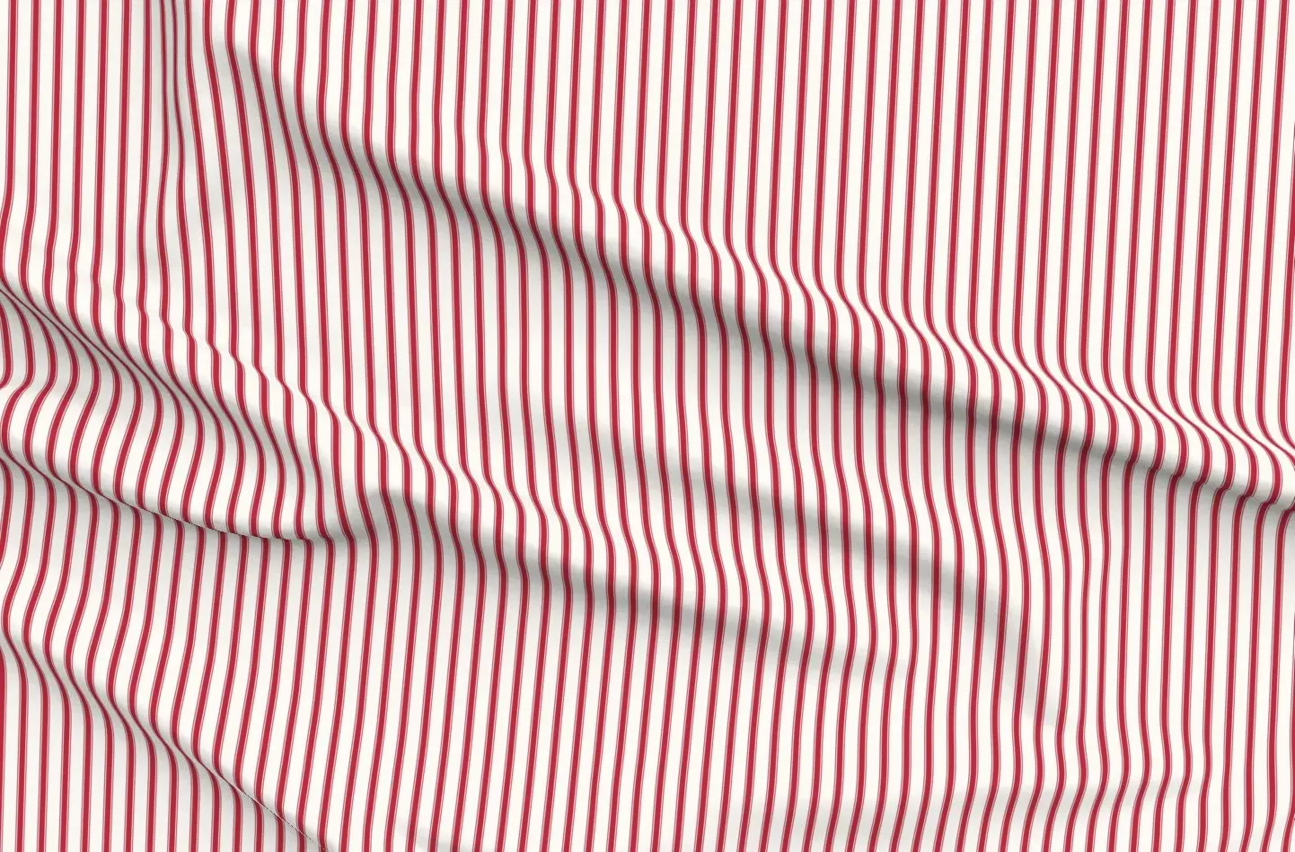 Sport Pique Ticking Stripe Fabric by the Yard - Crimson product