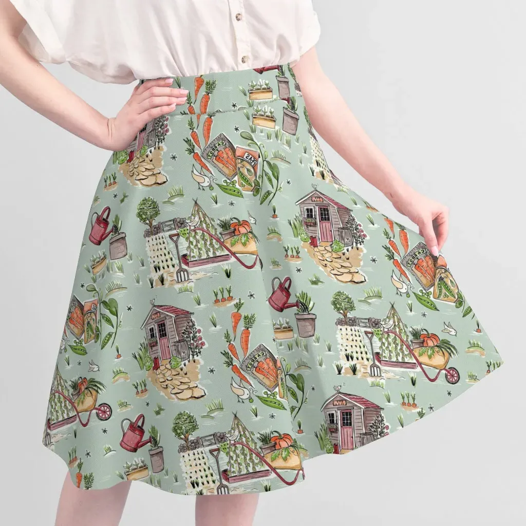 Sport Pique Vegetable Gardening Toile Fabric - Green alternate view