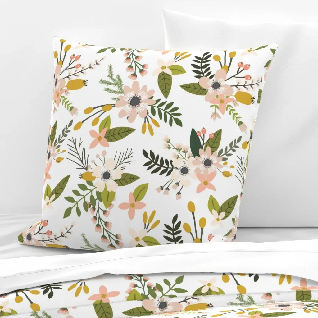 Sprigs And Blooms Oversized Euro Pillow Sham - Blush Pink product