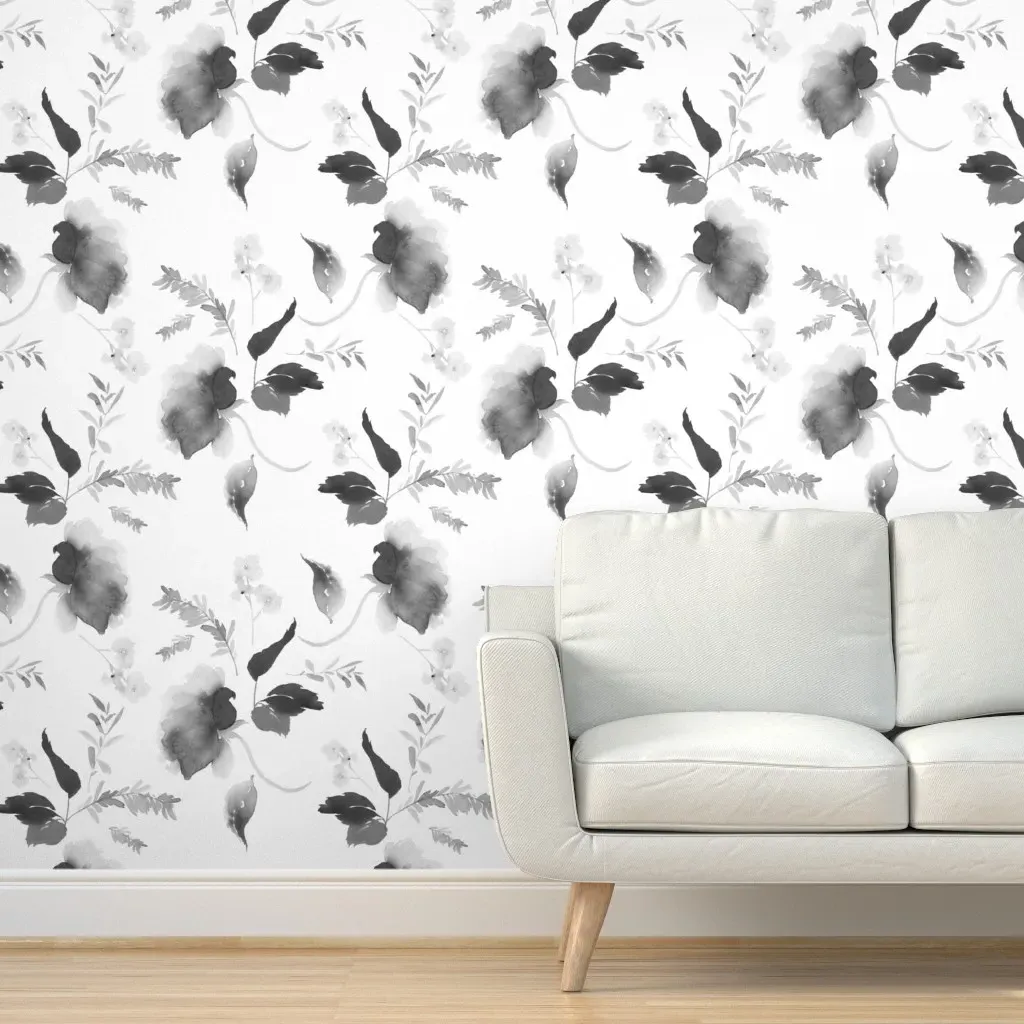 Spring Beginning Peel and Stick Wallpaper - Black, White product