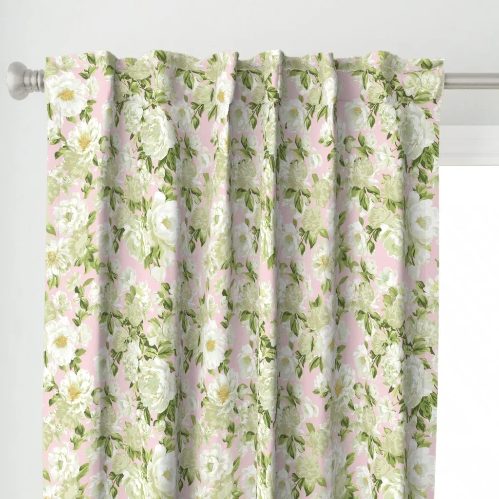 Spring Bloom Curtain Panel - White alternate view