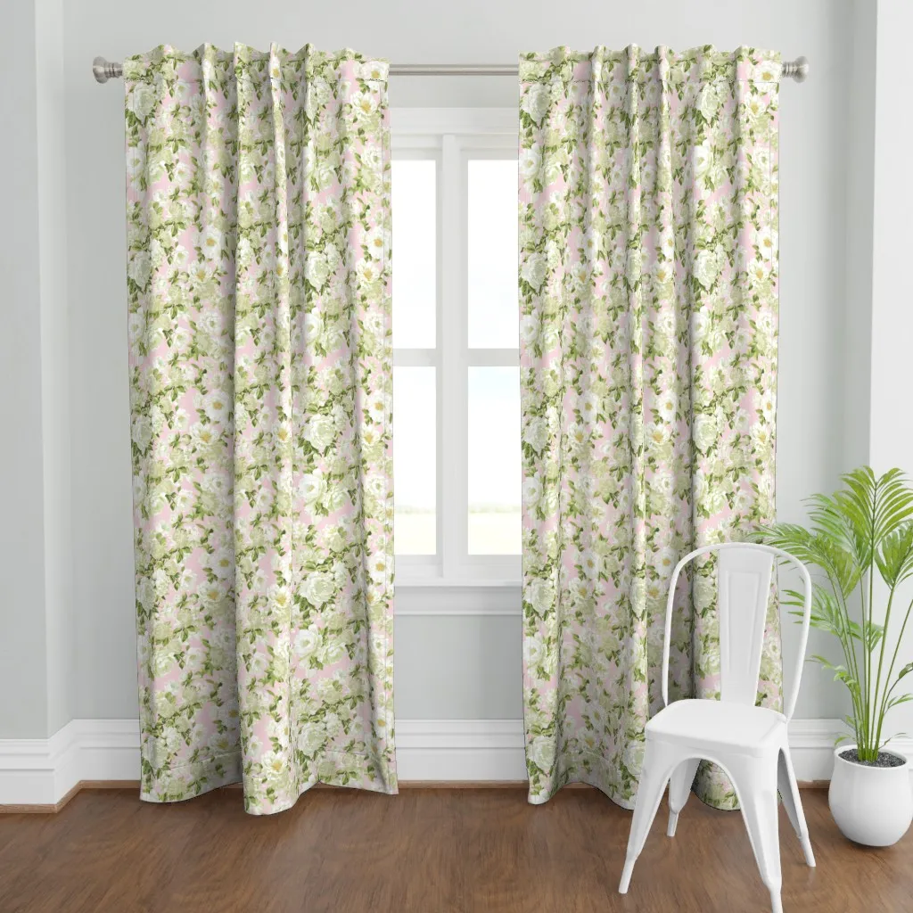 Spring Bloom Curtain Panel - White product