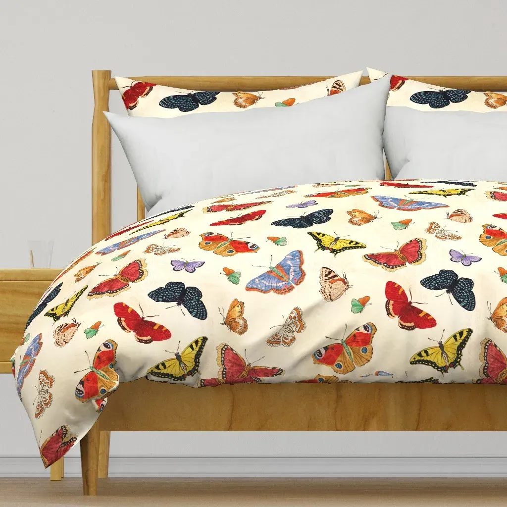 Spring Butterflies Duvet Cover - Red product