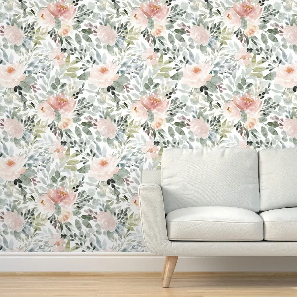 Spring Dream 2 Peel and Stick Wallpaper - Blush Pink product
