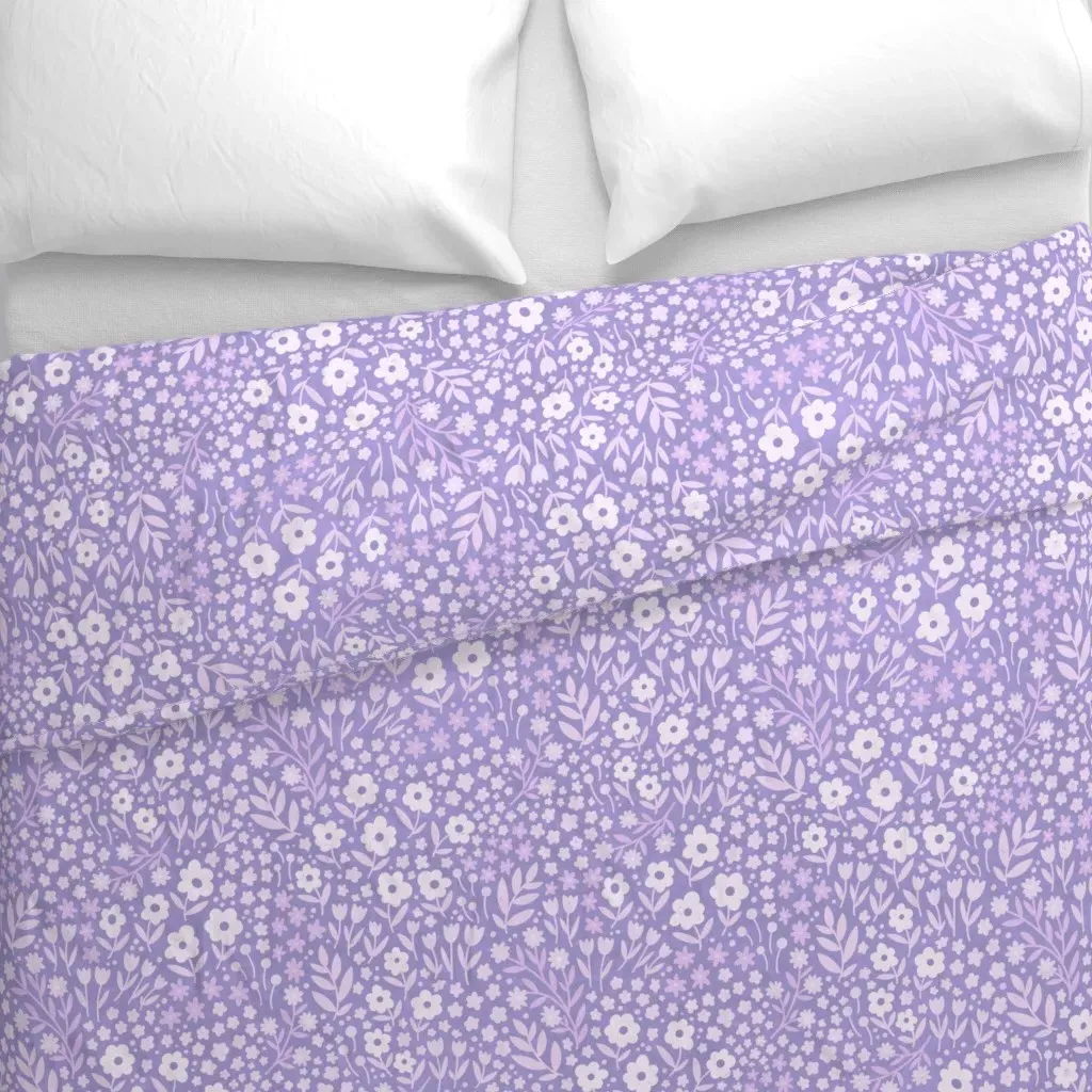 Spring Floral Ditsy Duvet Cover - White alternate view