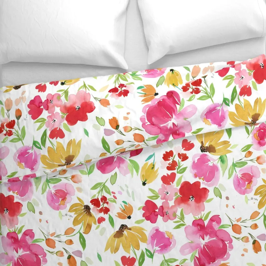Spring Floral Duvet Cover - Pink alternate view