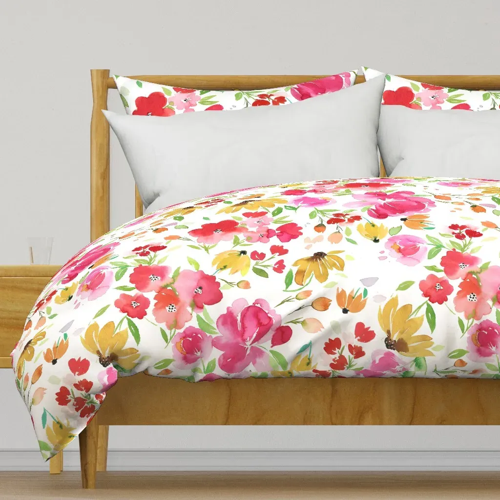 Spring Floral Duvet Cover - Pink product