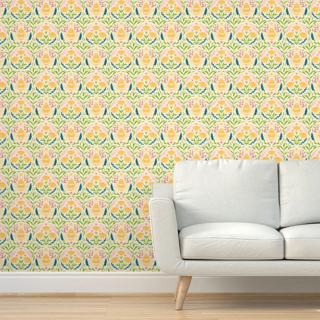 Spring Garden Large Peel and Stick Wallpaper - Yellow product