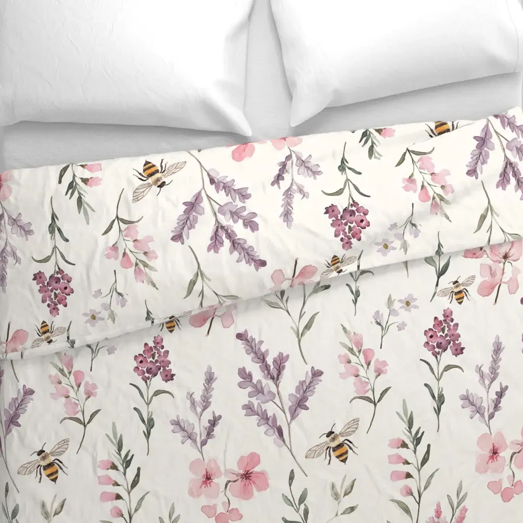 Spring Meadow8 Duvet Cover - Pink alternate view