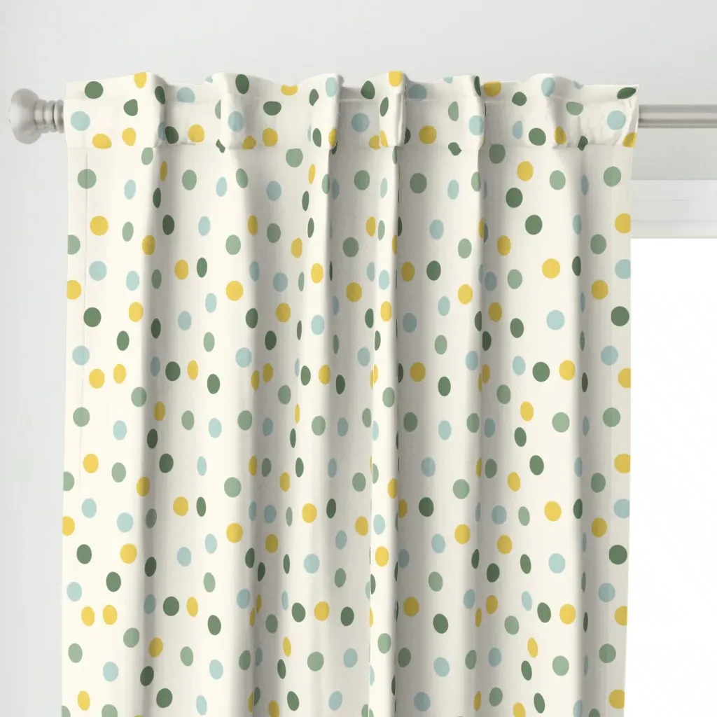 Spring Mood Dots Curtain Panel - Yellow alternate view