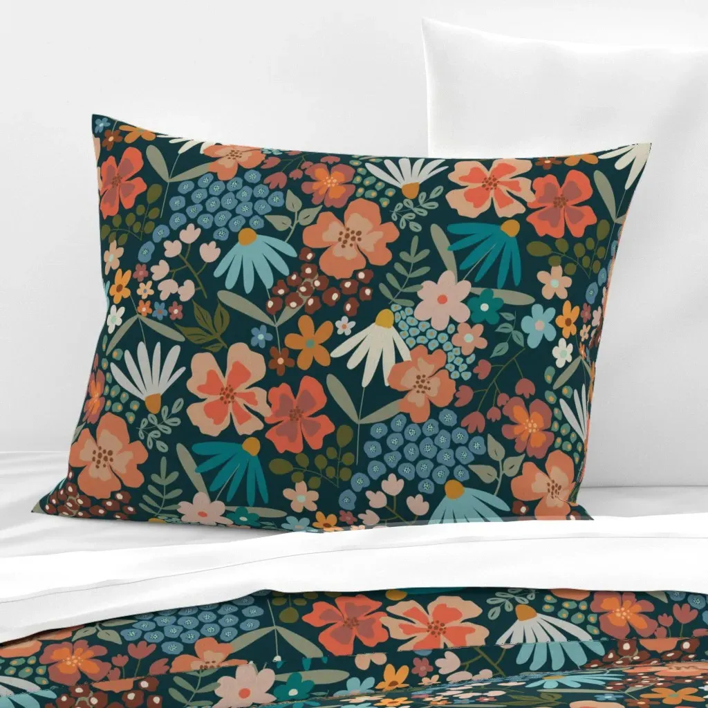 Spring Standard Knife Edge Pillow - Coral, Cotton Sateen product