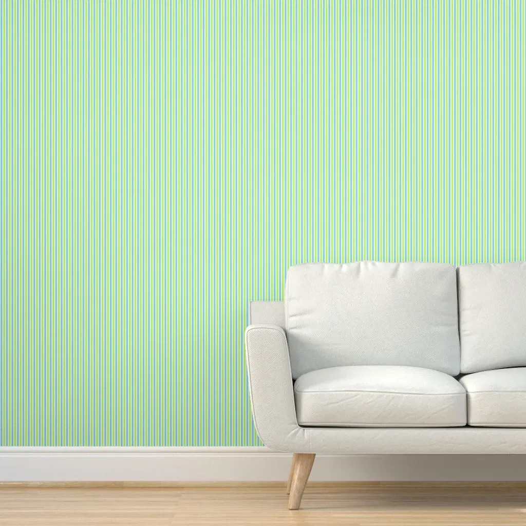 Spring Stripes Peel and Stick Wallpaper - Cream, Green product