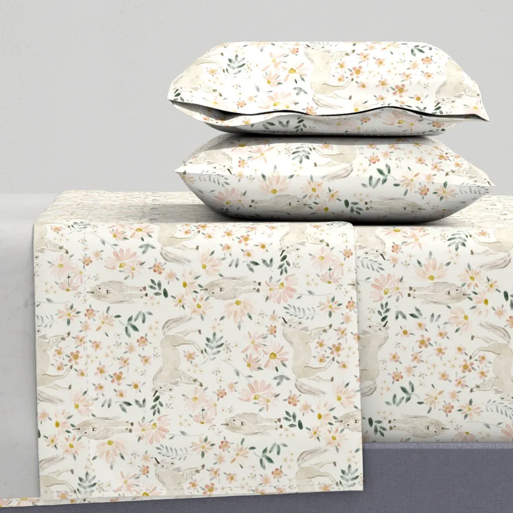 Springtime Unicorns Full Sheet Set - Off-White product