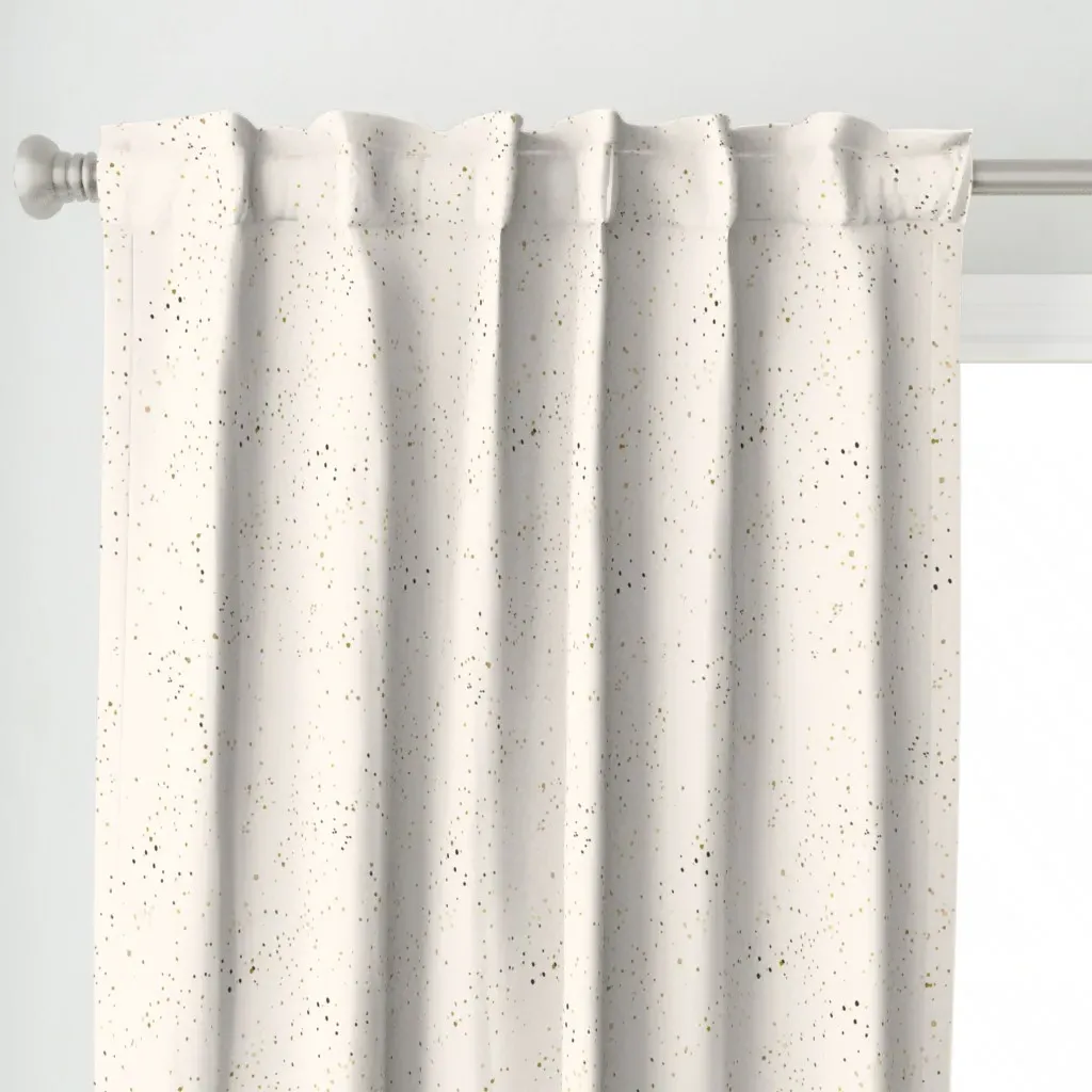 Sprinkly Gold Dots Curtain Panel - Cream alternate view