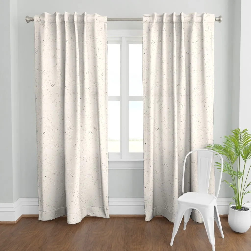 Sprinkly Gold Dots Curtain Panel - Cream product