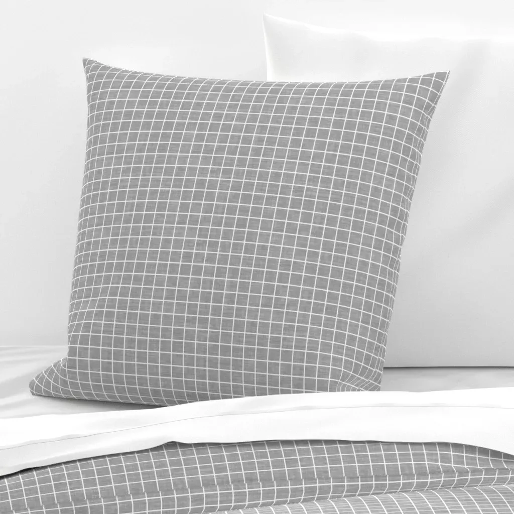 Square Grid Texture Euro Pillow Sham - Gray product