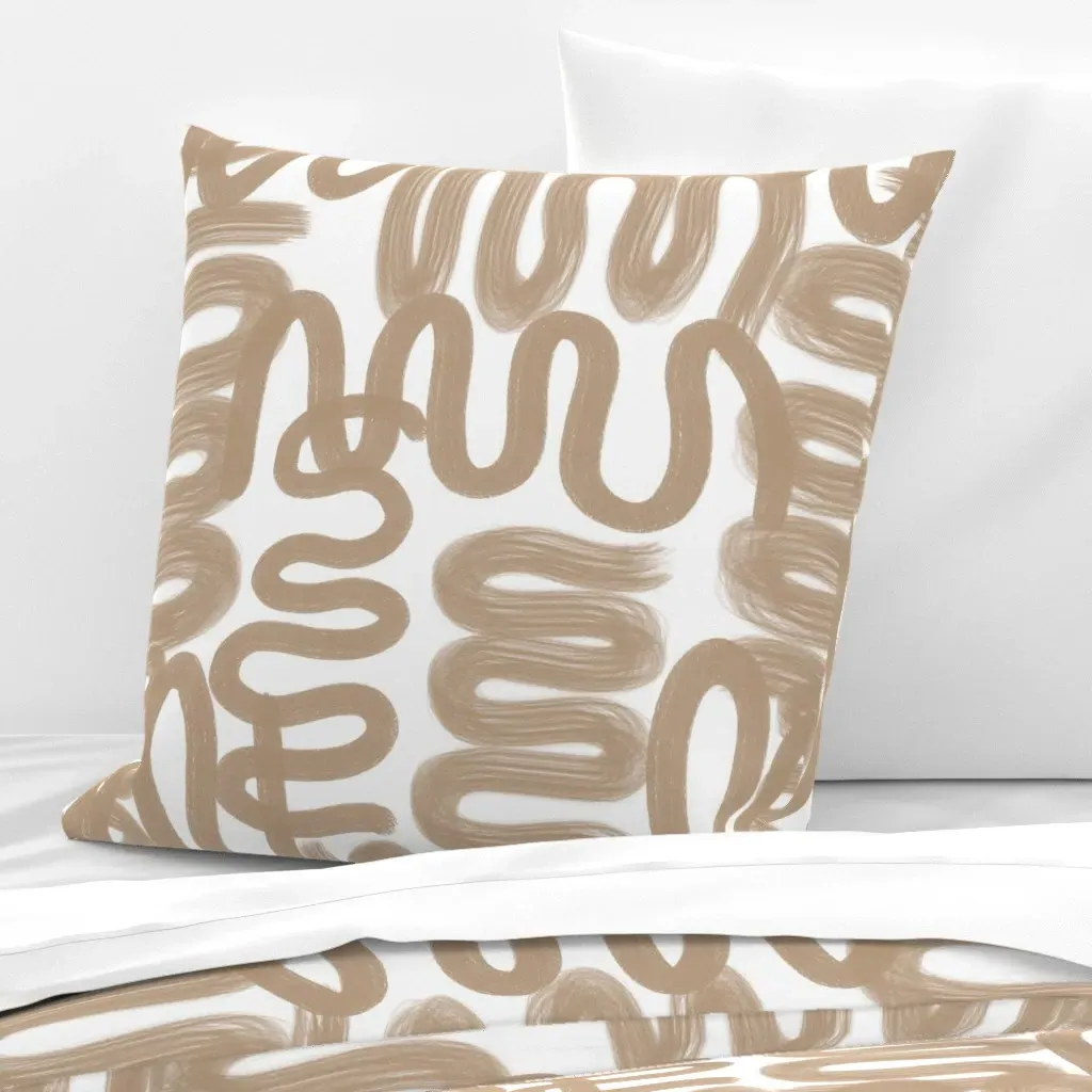Squiggle Bark Euro Pillow Sham - Taupe product