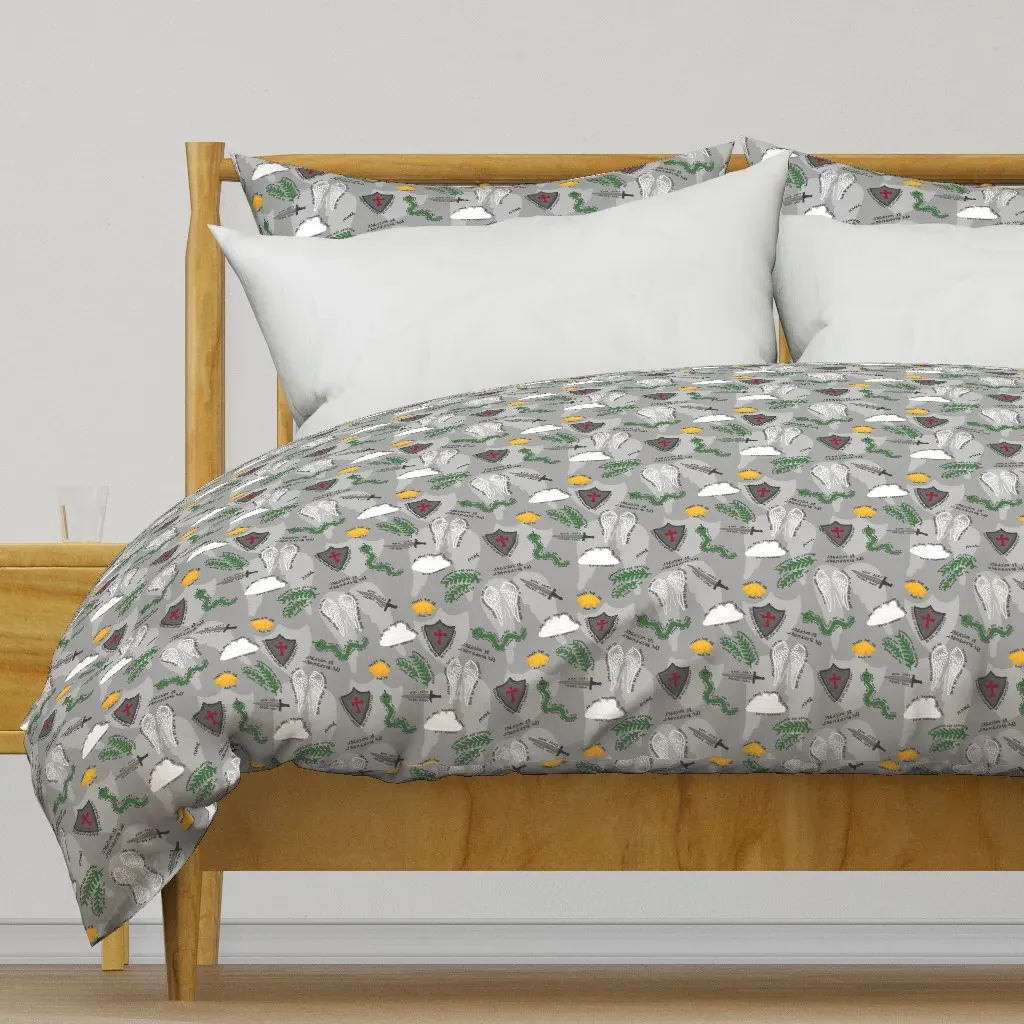 St Michael The Archangel Duvet Cover - Gray product