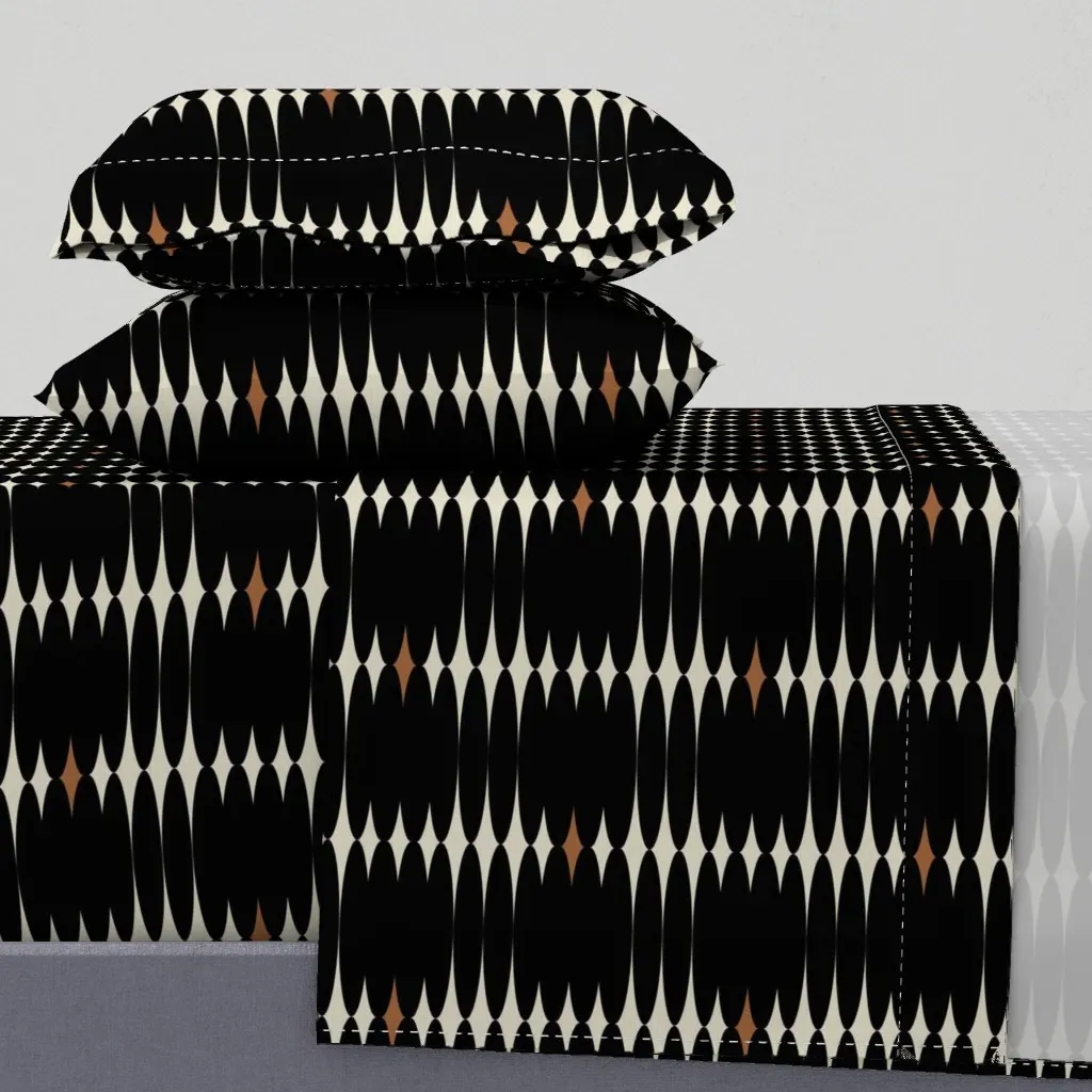 Stacked Lt Full Sheet Set - Black, Linen product