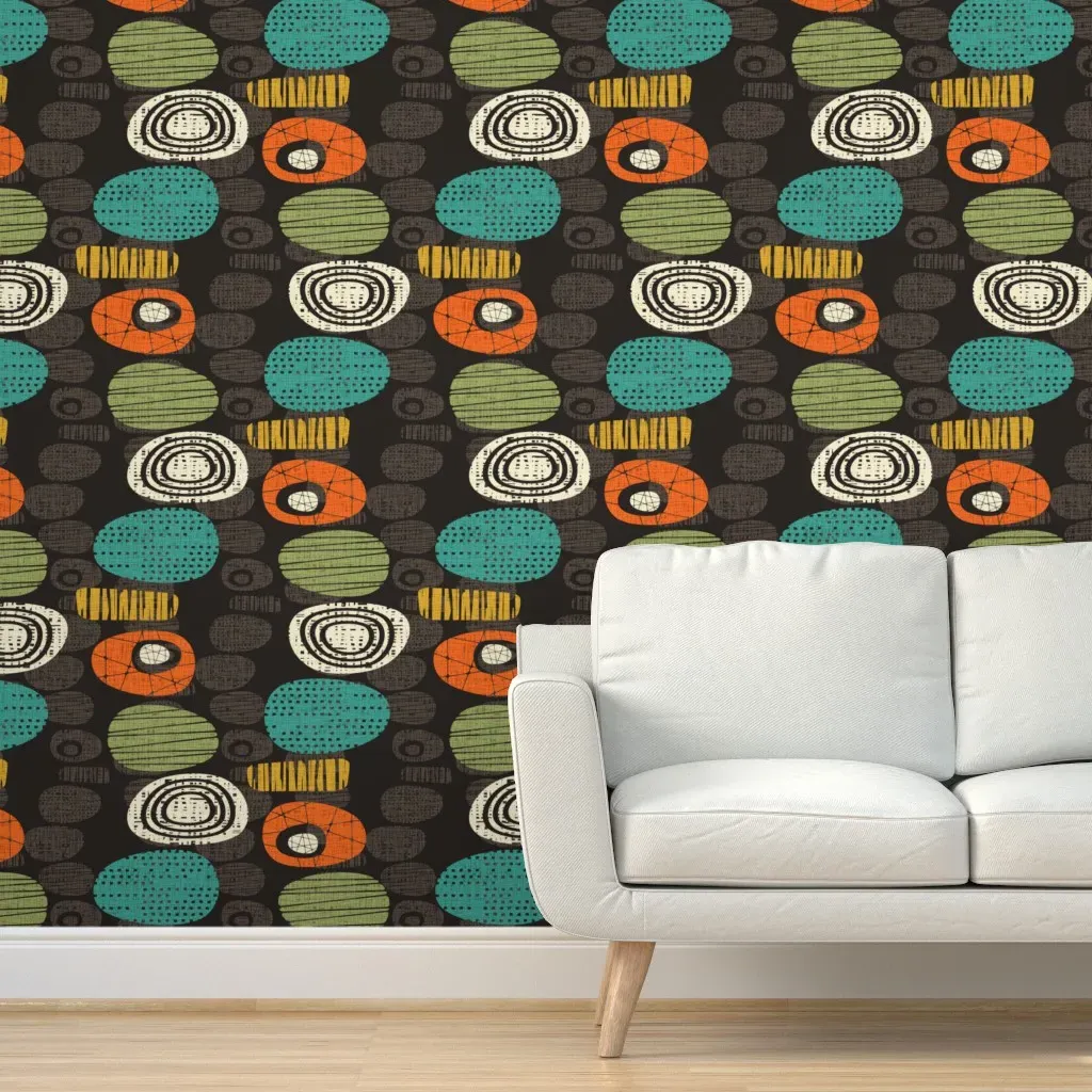 Stacked Stones Peel and Stick Wallpaper - Orange product