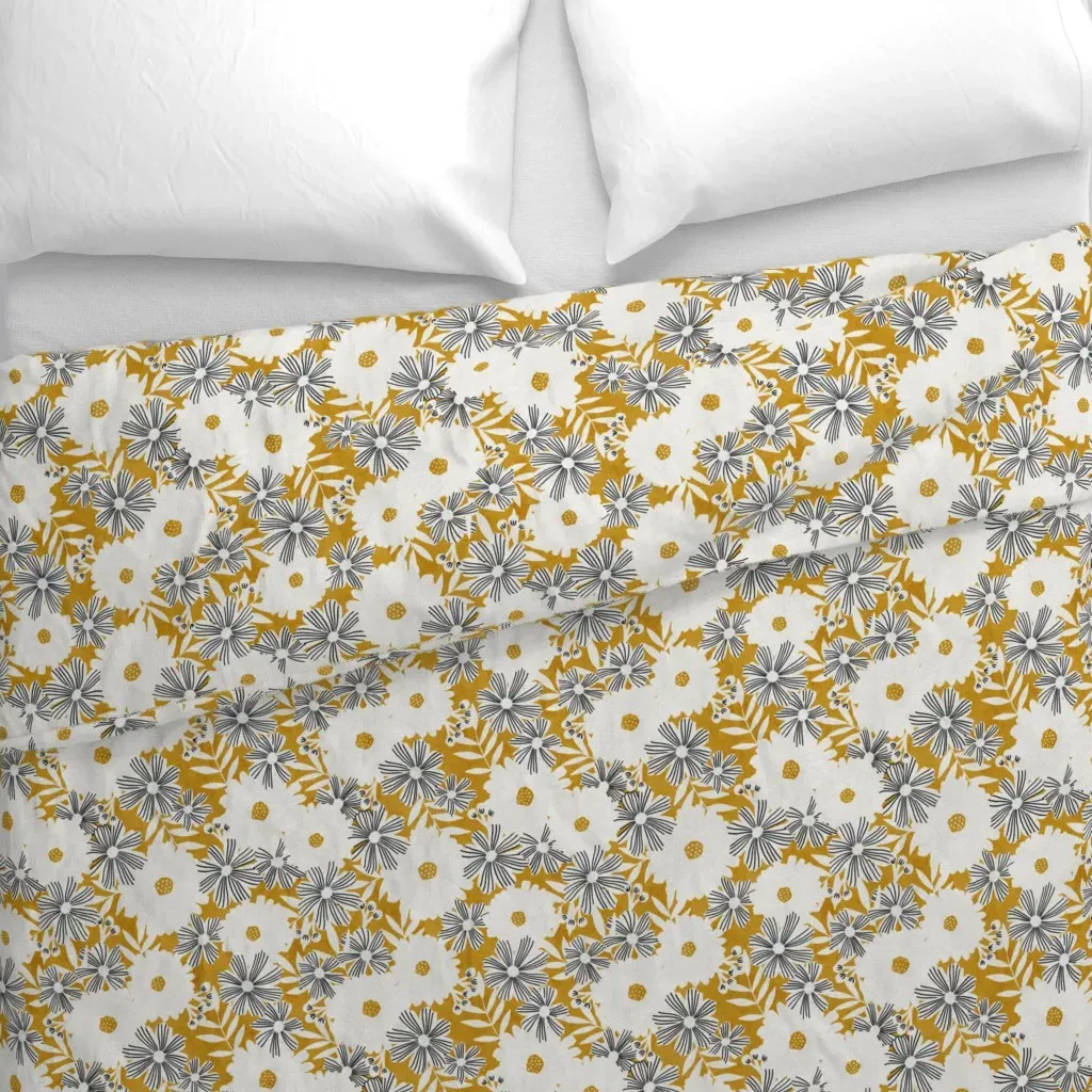 Stacy Small Duvet Cover - Mustard Yellow alternate view