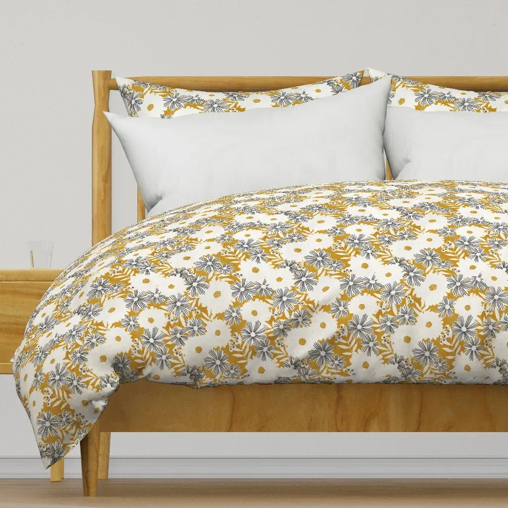 Stacy Small Duvet Cover - Mustard Yellow product